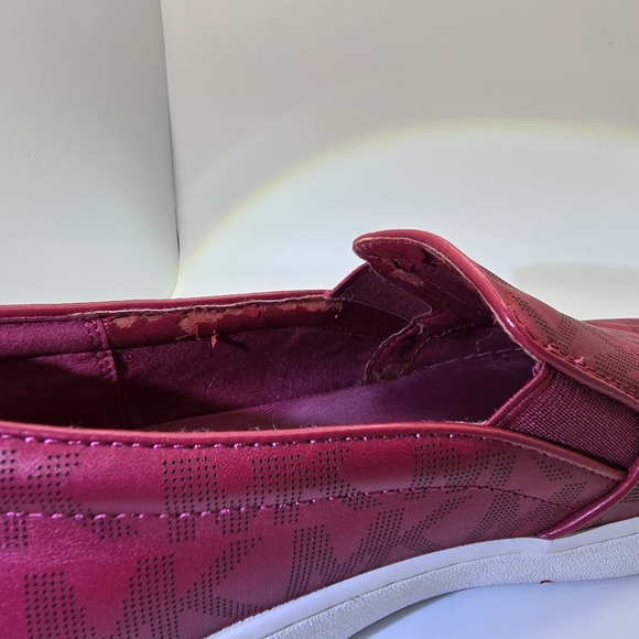 Michael Kors Keaton Slip-On Sneakers Dark Raspberry Red Women’s Shoes size10 - Picture 13 of 15